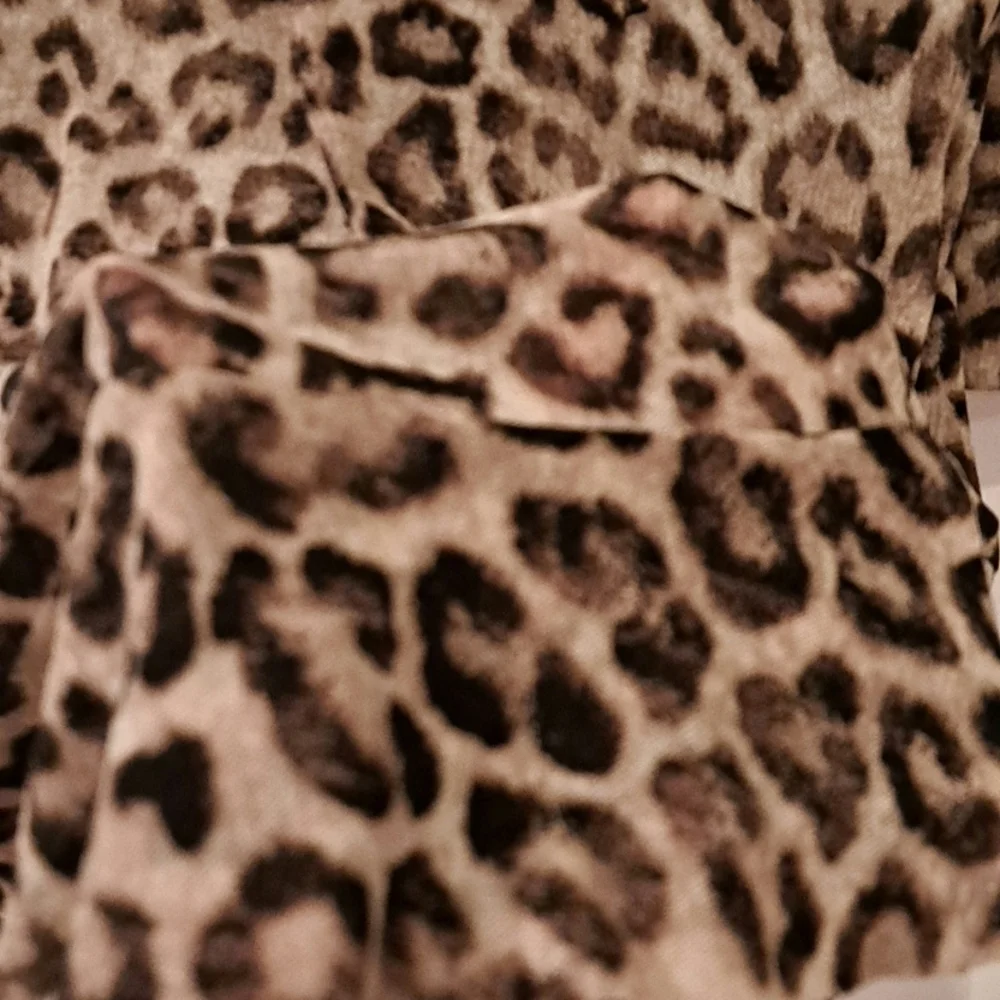 Chico's mesh top blouse lightweight Animal Print nylon size 1